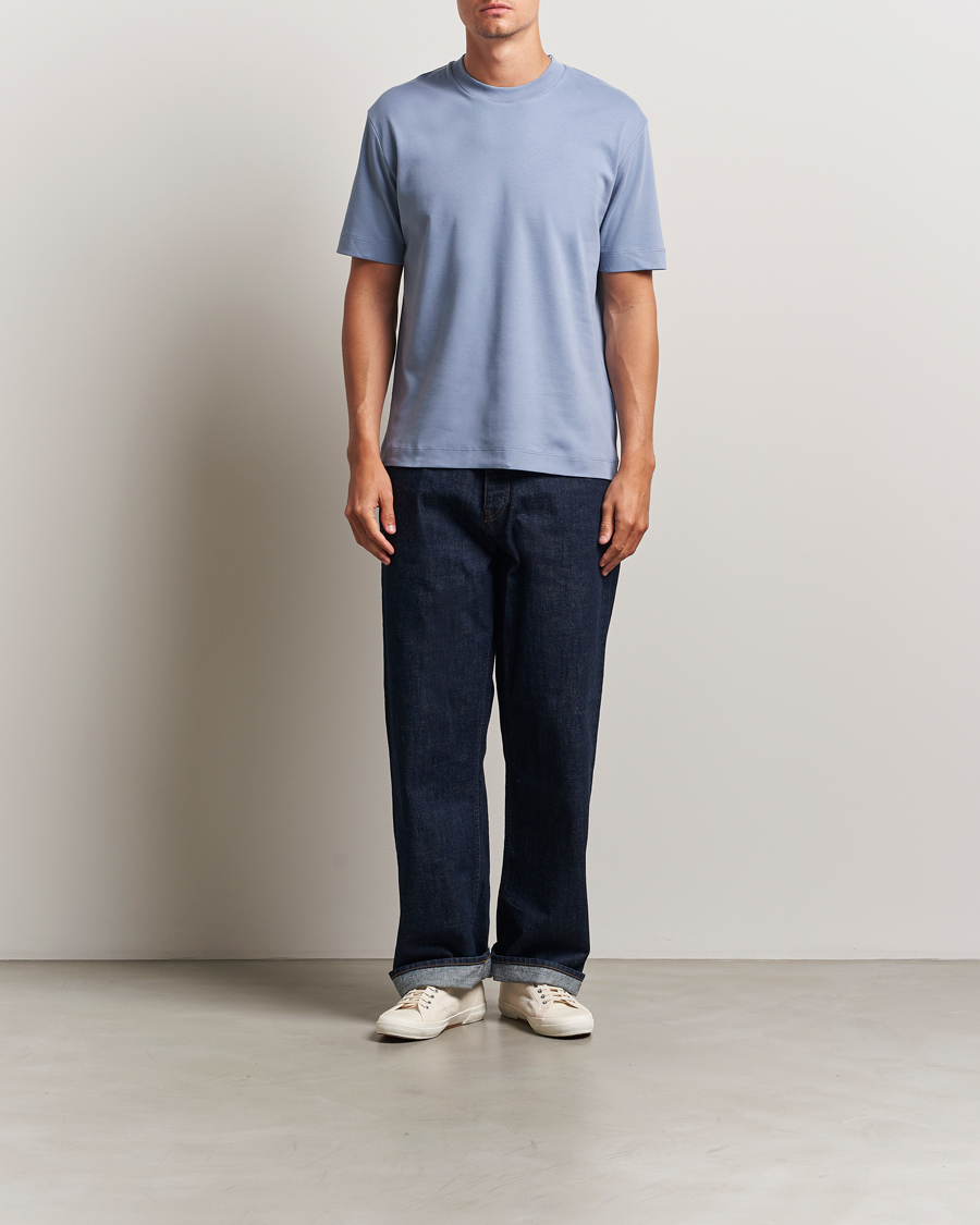 Heren | T-shirts | Sunspel | Heavy Weight Supima Cotton T-Shirt Vintage Blue