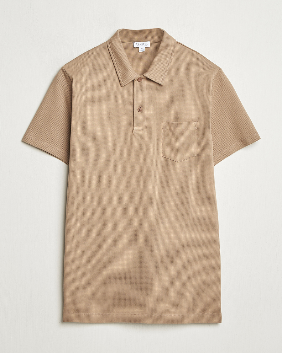 Heren | Polo's | Sunspel | Riviera Polo Shirt Dune