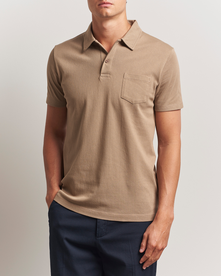 Heren | Polo's | Sunspel | Riviera Polo Shirt Dune