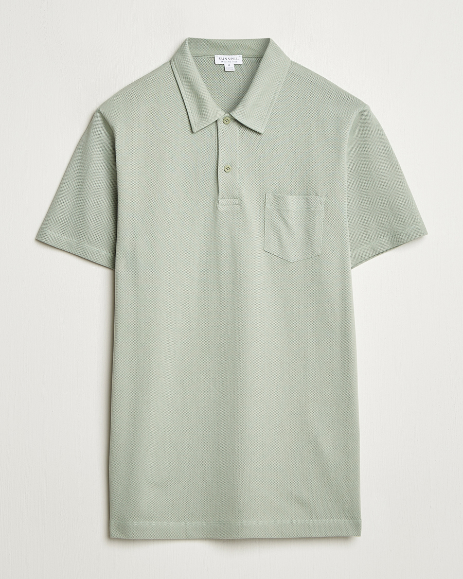 Heren | Polo's | Sunspel | Riviera Polo Shirt Pastel Green