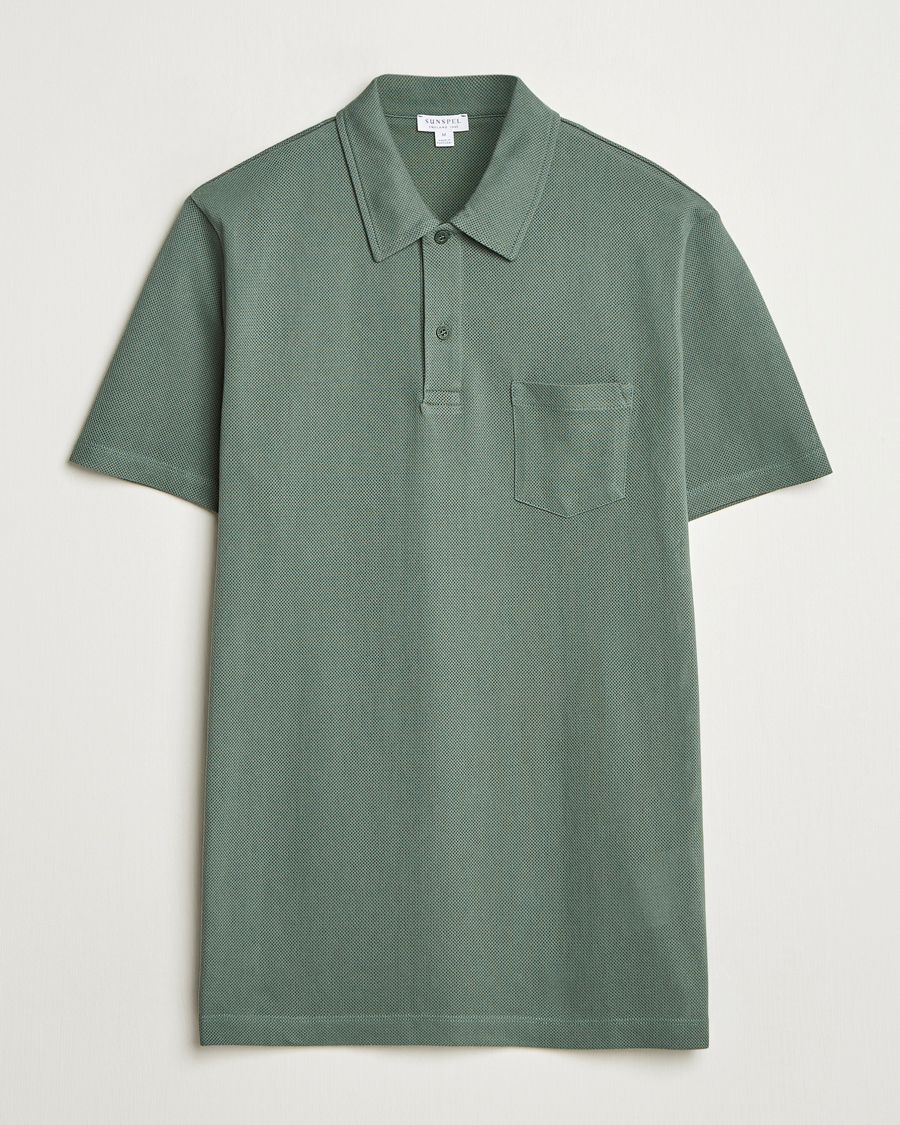 Heren | Polo's | Sunspel | Riviera Polo Shirt Dusk Green