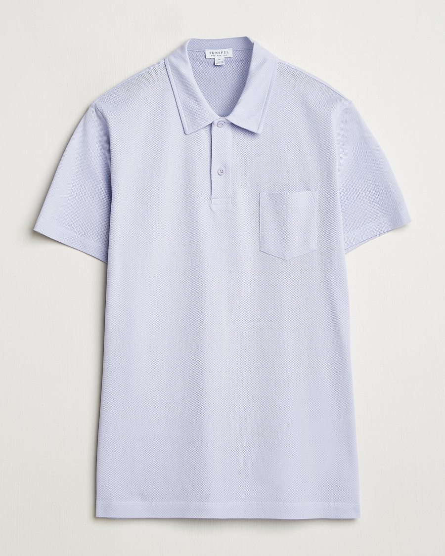 Heren | Polo's | Sunspel | Riviera Polo Shirt Pale Lilac