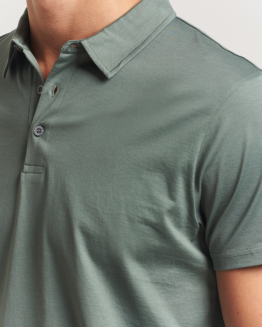Heren | Polo's | Sunspel | Cotton Jersey Polo Dusk Green