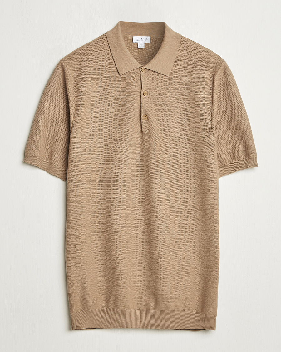 Heren | Polo's | Sunspel | Fine Texture Polo Dune