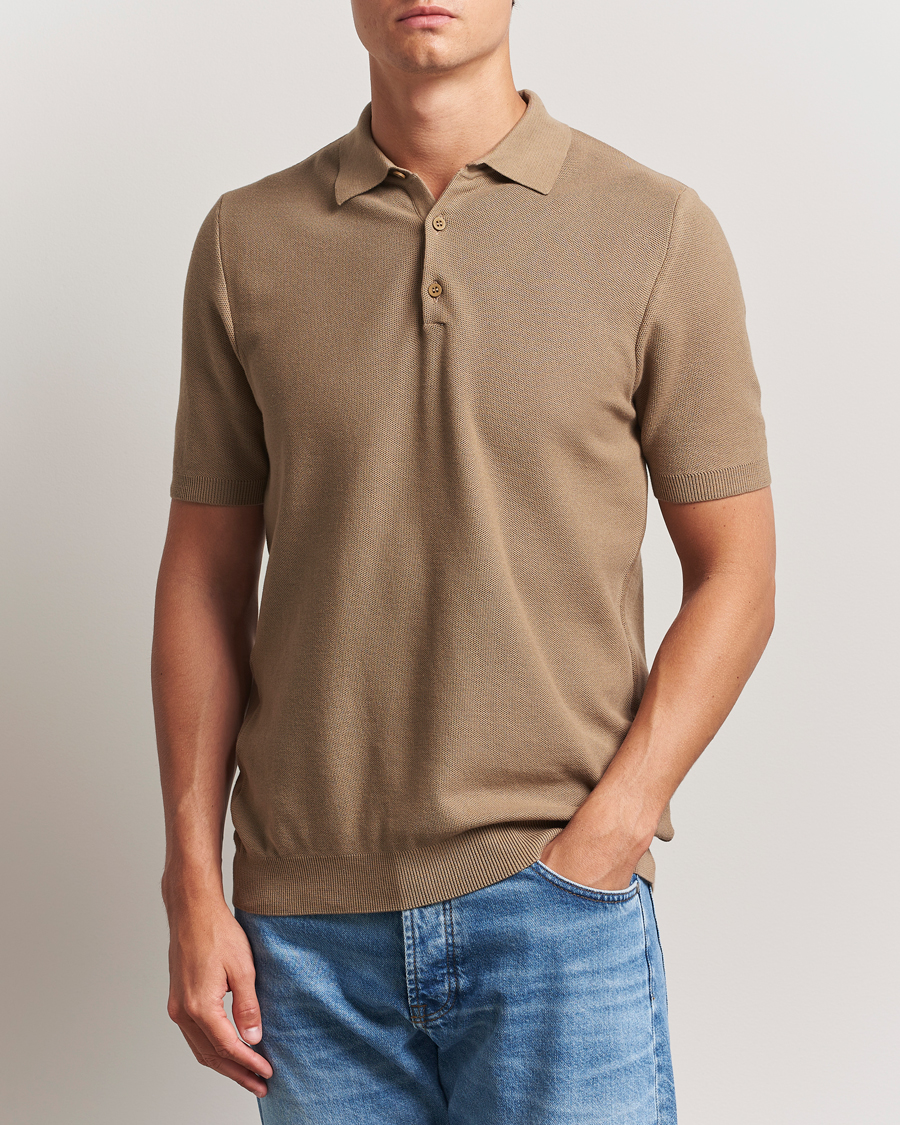 Heren | Polo's | Sunspel | Fine Texture Polo Dune