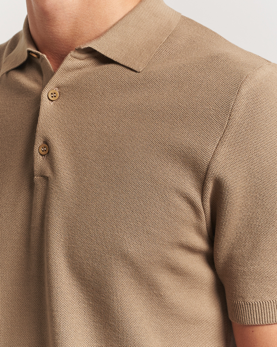 Heren | Polo's | Sunspel | Fine Texture Polo Dune