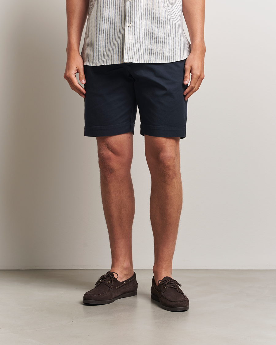 Heren | Korte broek | Sunspel | Cotton Chino Shorts Navy