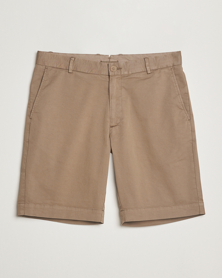 Heren | Korte broek | Sunspel | Cotton Chino Shorts Dark Stone