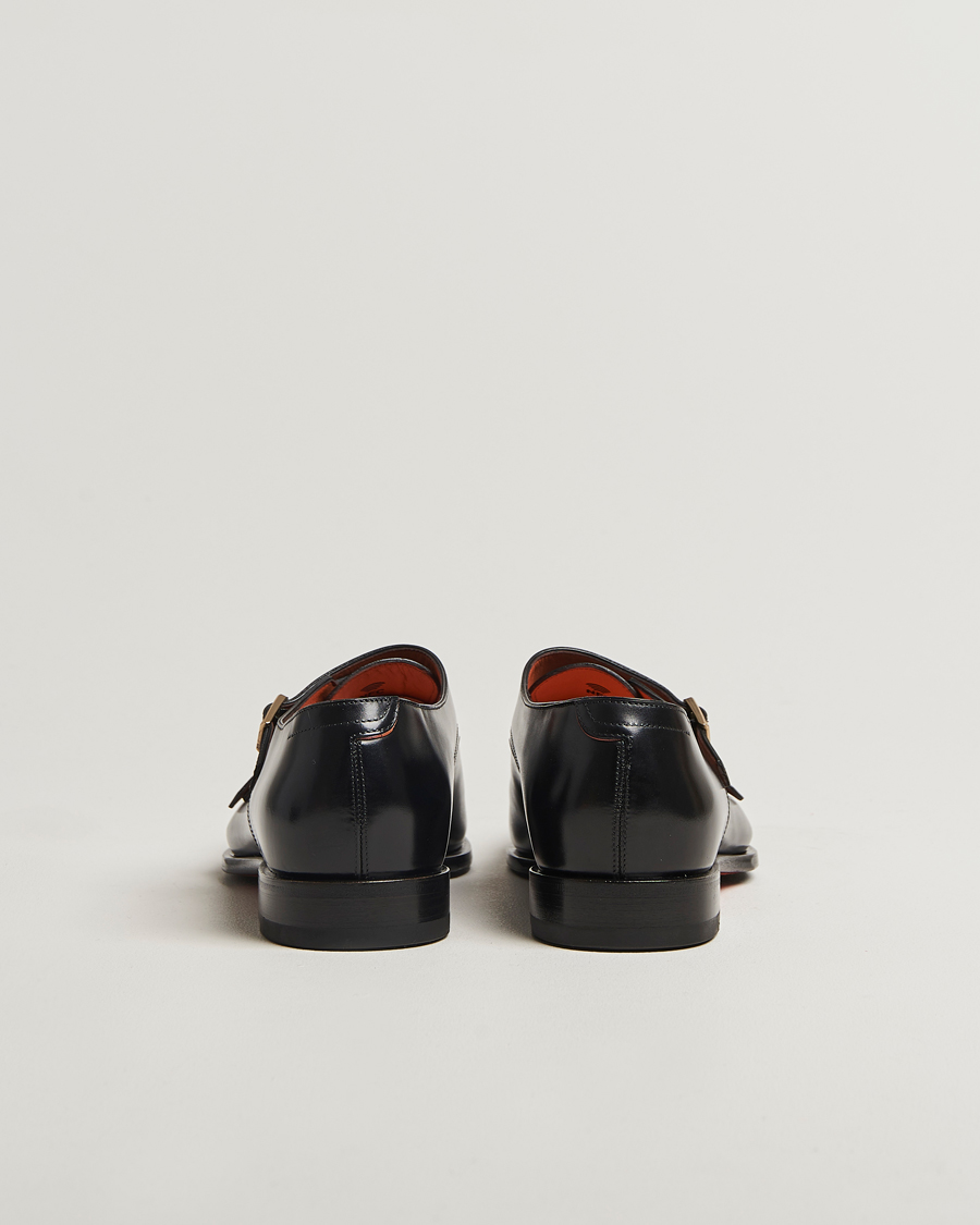 Heren | Gespschoenen | Santoni | Adrian Double Monk Black Calf