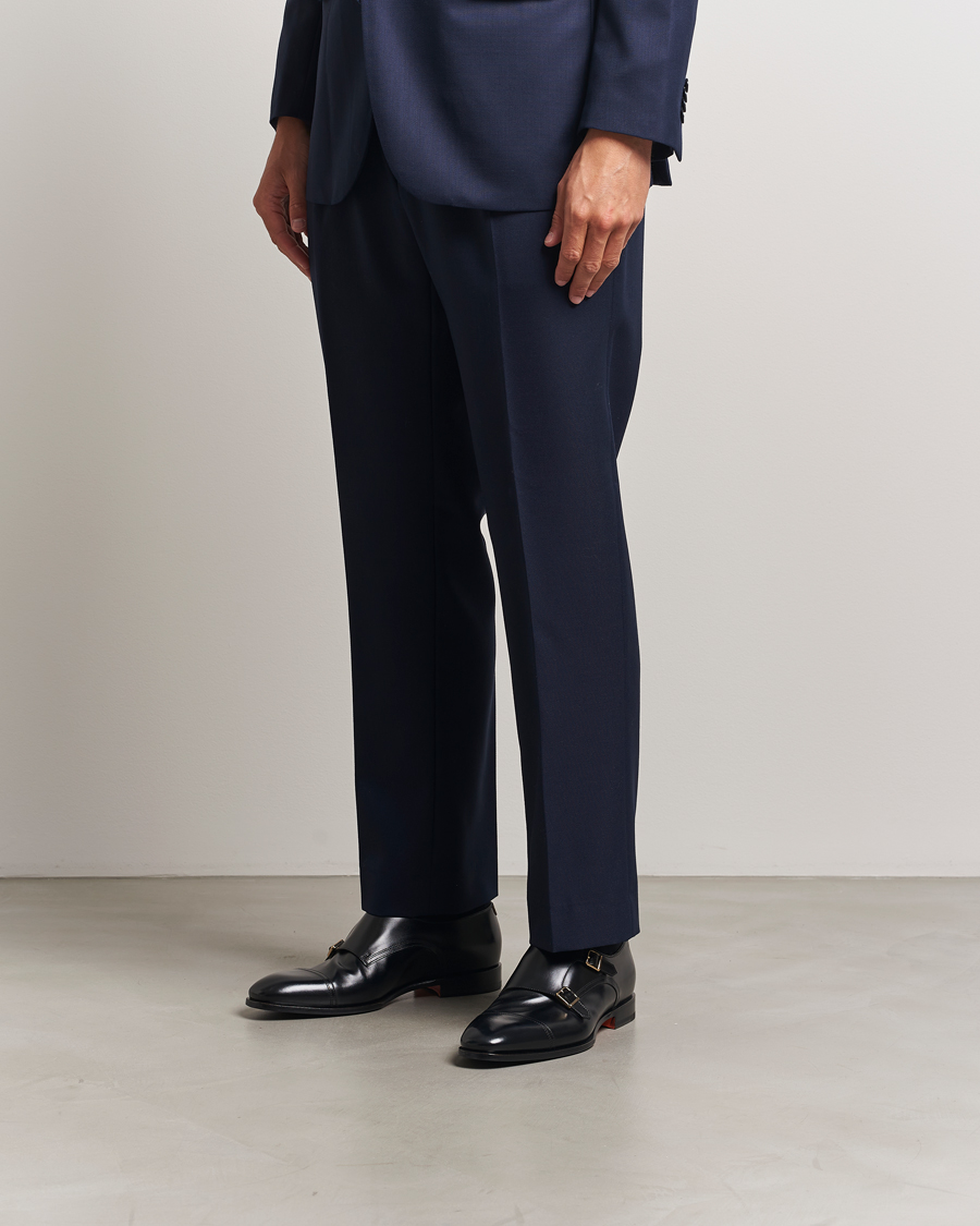 Heren | Gespschoenen | Santoni | Adrian Double Monk Black Calf