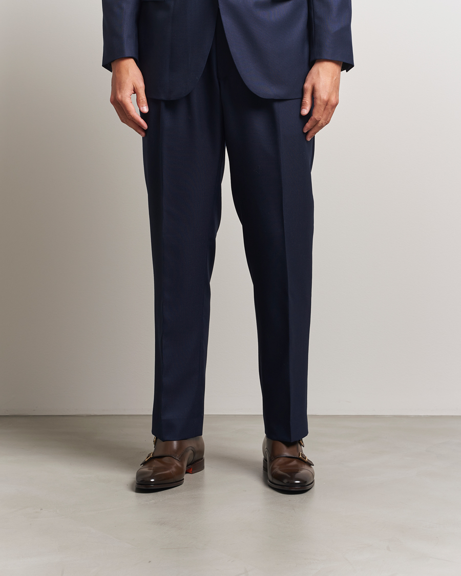 Heren | Gespschoenen | Santoni | Adrian Double Monk Dark Brown Calf