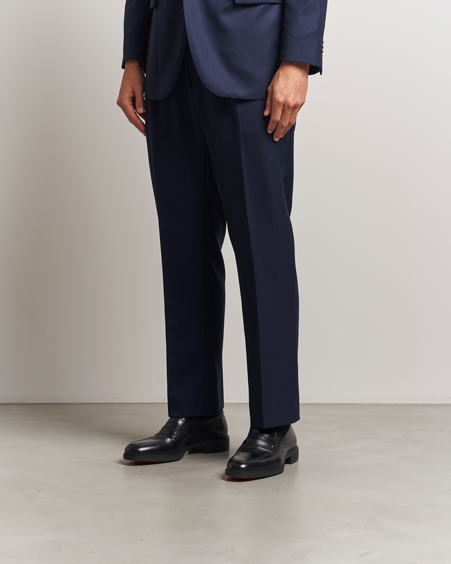 Heren | Instappers | Santoni | Easy Penny Loafer Black Calf
