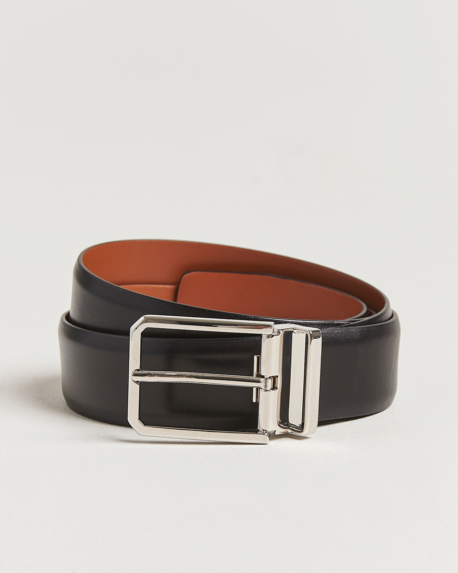 Heren | Riemen | Santoni | Classic Leather Belt Black Calf