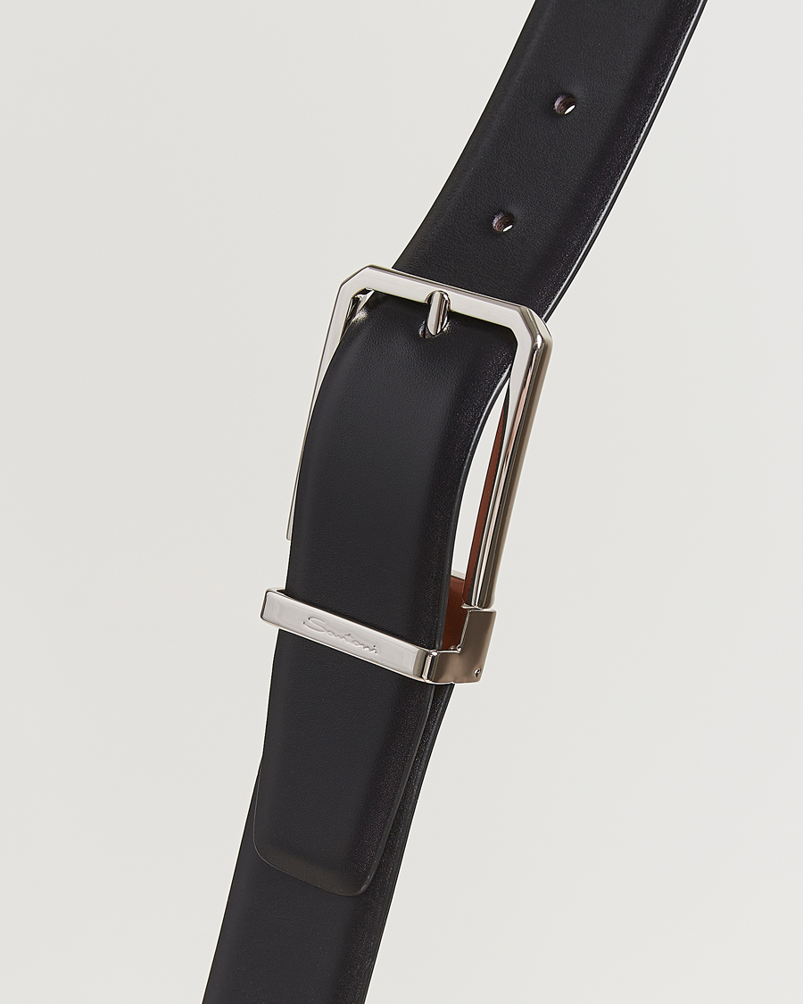 Heren | Riemen | Santoni | Classic Leather Belt Black Calf