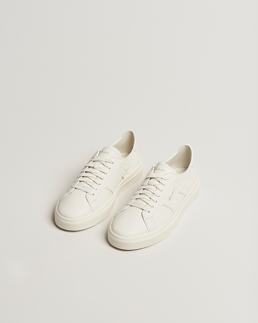 Heren | Sneakers | Santoni | Double Buckle Sneakers White Grain