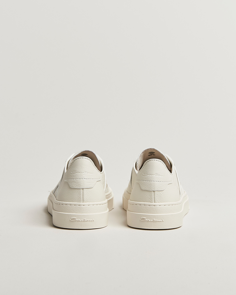 Heren | Sneakers | Santoni | Double Buckle Sneakers White Grain