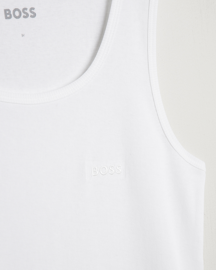 Heren | T-shirts | BOSS BLACK | 3-Pack Ribbed Tank Top White