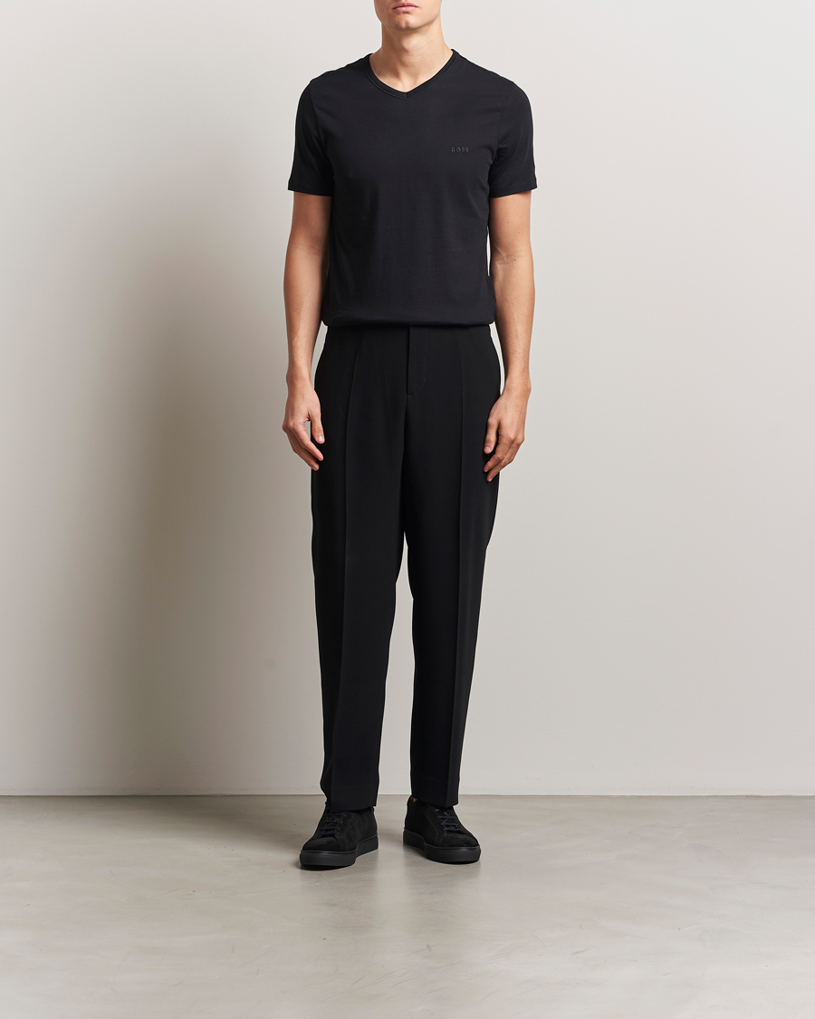 Heren | T-shirts | BOSS BLACK | 3-Pack V-Neck T-Shirt Black