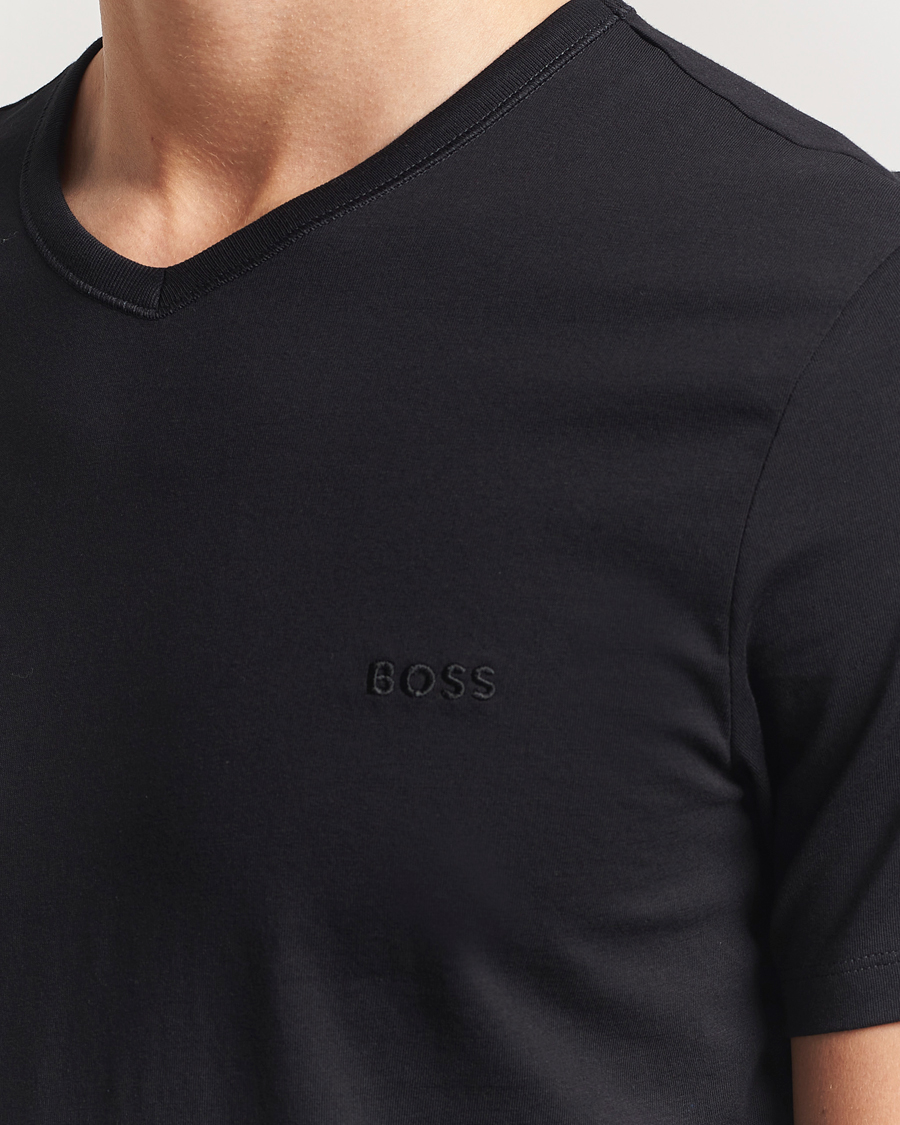 Heren | T-shirts | BOSS BLACK | 3-Pack V-Neck T-Shirt Black
