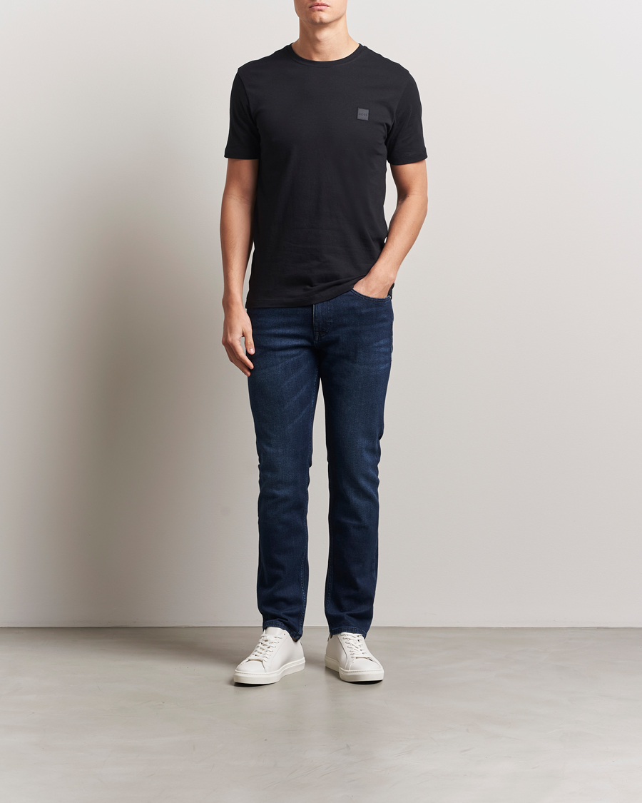 Heren | T-shirts | BOSS ORANGE | Tales Logo Crew Neck T-Shirt Black