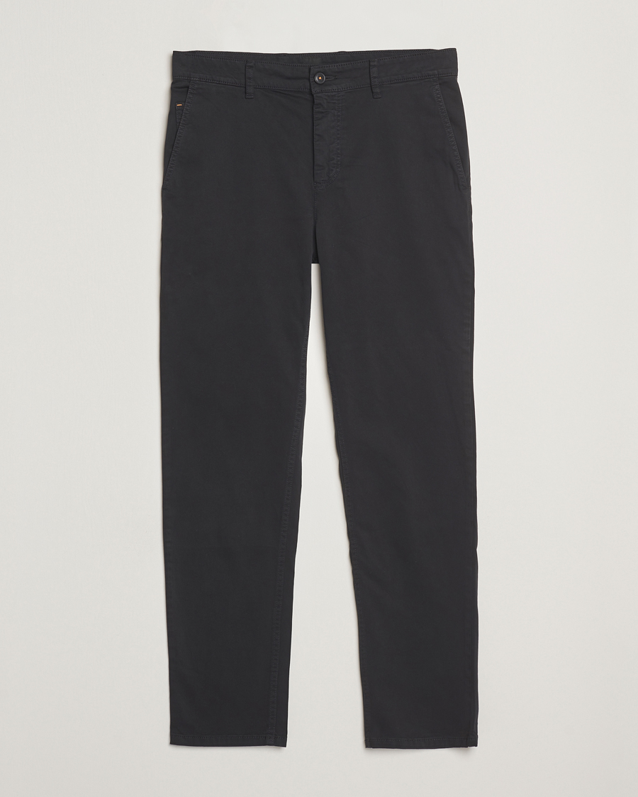 Heren | Broeken | BOSS ORANGE | Tapered Fit Cotton Chinos Black
