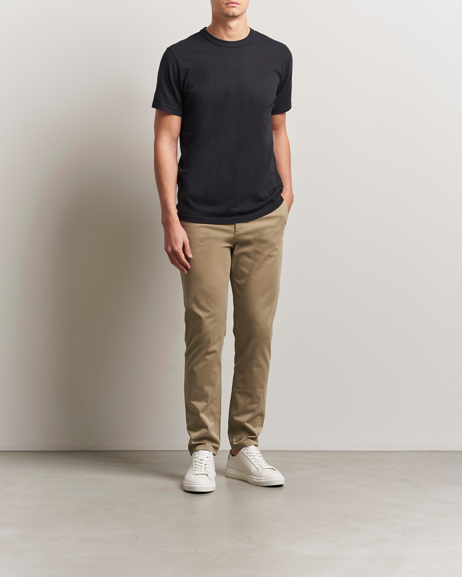 Heren | Broeken | BOSS ORANGE | Tapered Fit Cotton Chinos Beige