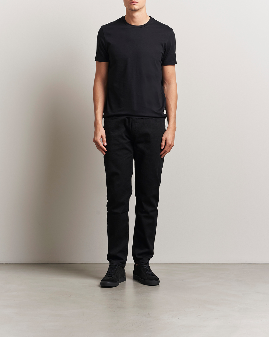 Heren | T-shirts | BOSS BLACK | Tessler Mercerized Crew Neck T-Shirt Black