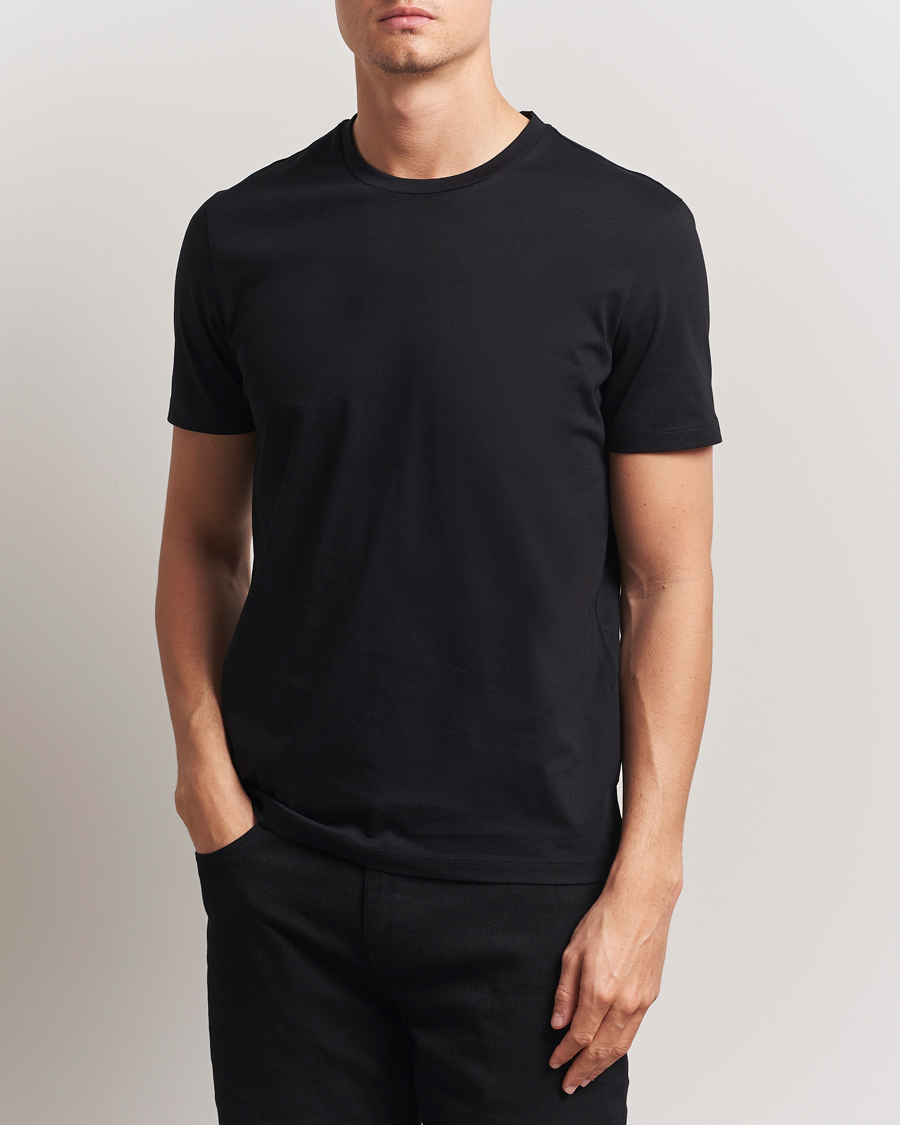 Heren | T-shirts | BOSS BLACK | Tessler Mercerized Crew Neck T-Shirt Black
