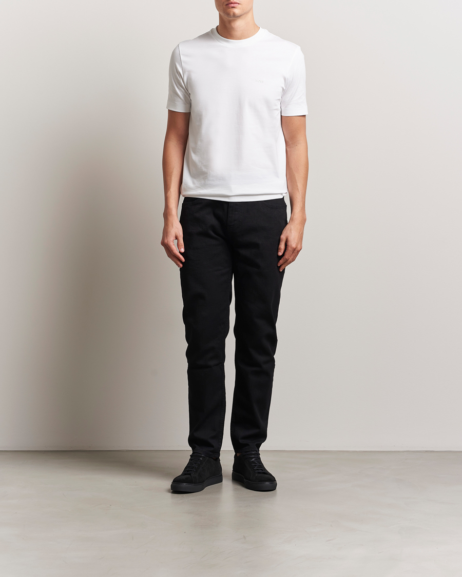 Heren | T-shirts | BOSS BLACK | Thompson Crew Neck T-Shirt White