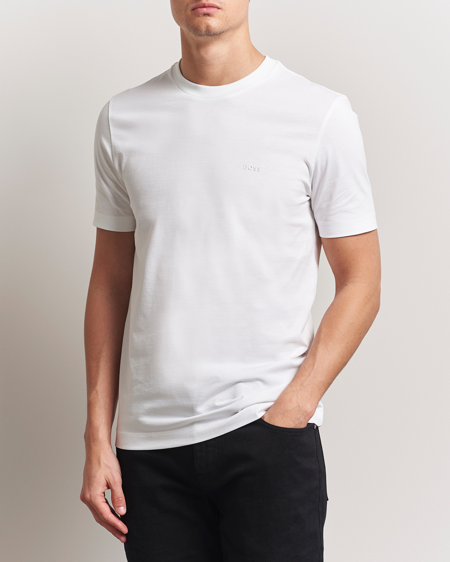 Heren | T-shirts | BOSS BLACK | Thompson Crew Neck T-Shirt White