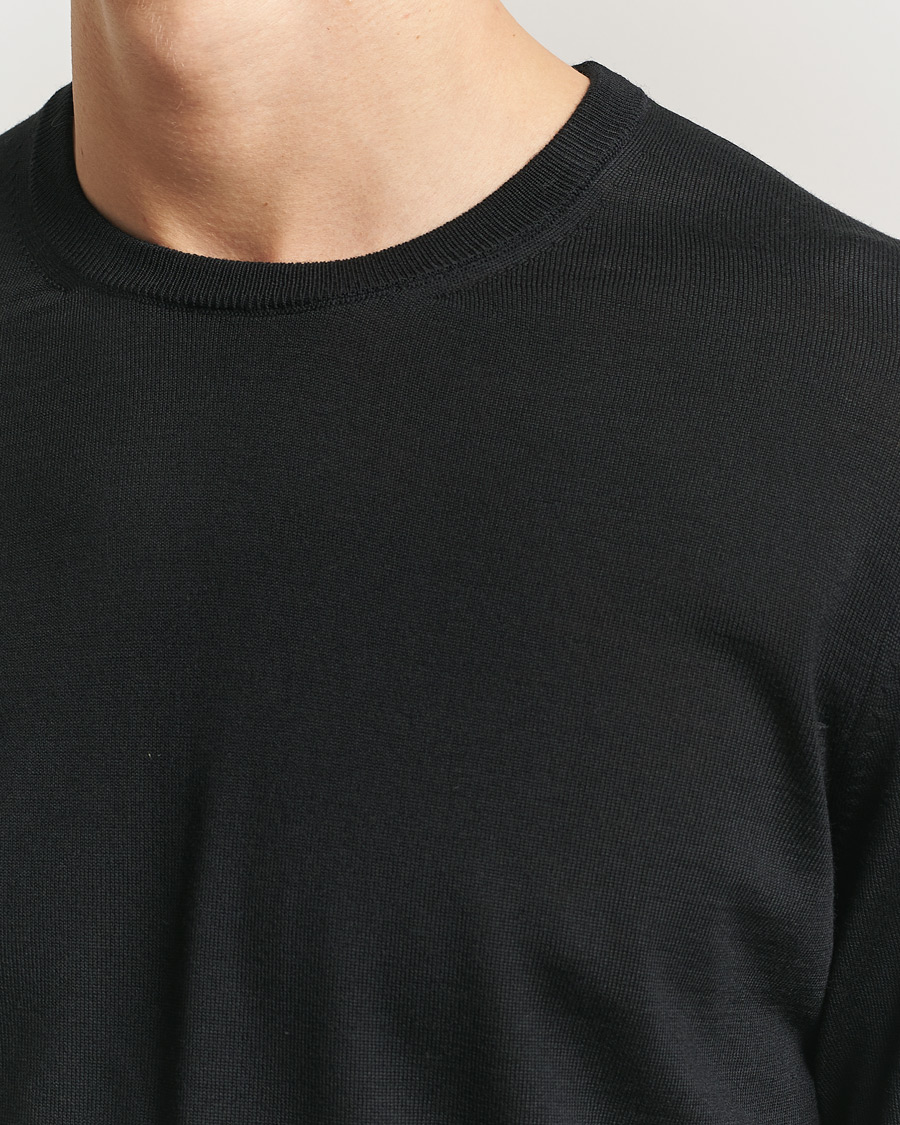 Heren | Truien | BOSS BLACK | Leno Wool Crew Neck Pullover Black