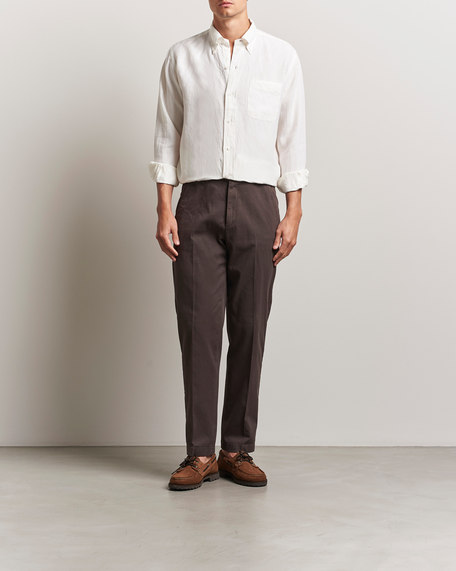 Heren | Overhemden | Kamakura Shirts | Linen Ametora Shirt White