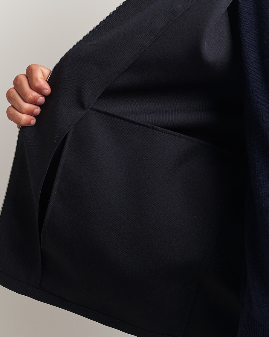 Heren | Overhemden | Jil Sander | Wool Zip Overshirt Navy