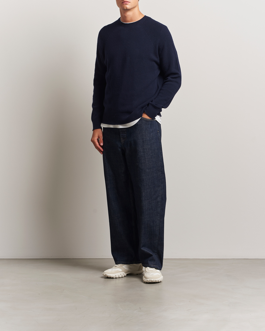 Heren | Truien | Jil Sander | Wool/Cashmere Round Neck Sweater Navy