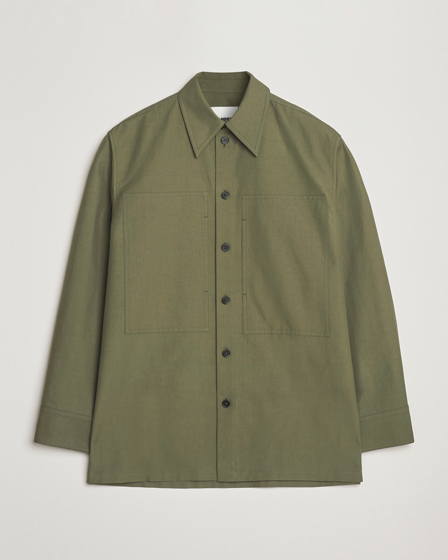Heren | Overhemden | Jil Sander | Compact Cotton Overshirt Olive