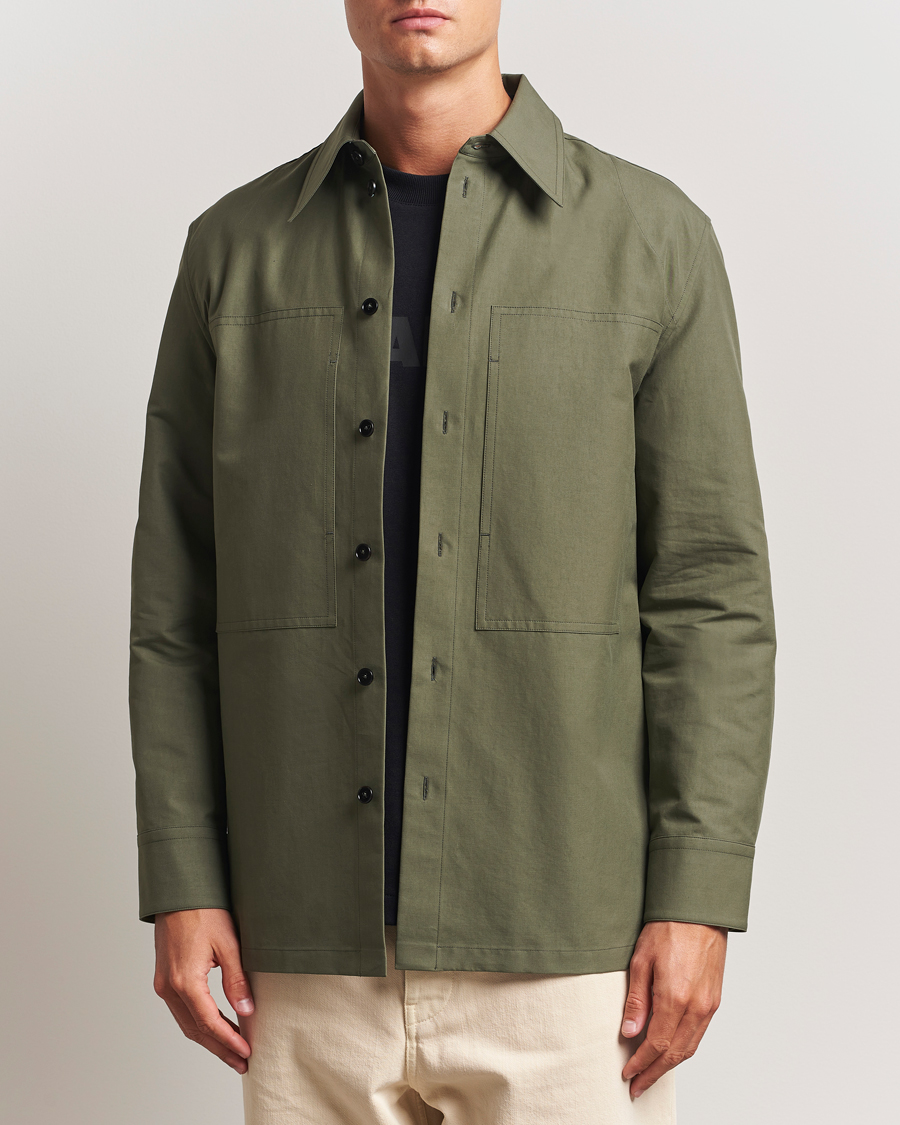 Heren | Overhemden | Jil Sander | Compact Cotton Overshirt Olive
