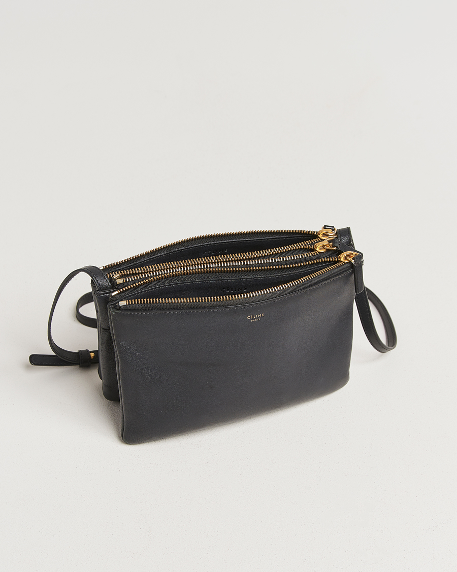 Heren | Gifts for Her | Celine Pre-Owned | Trio Bag Small Leather Black