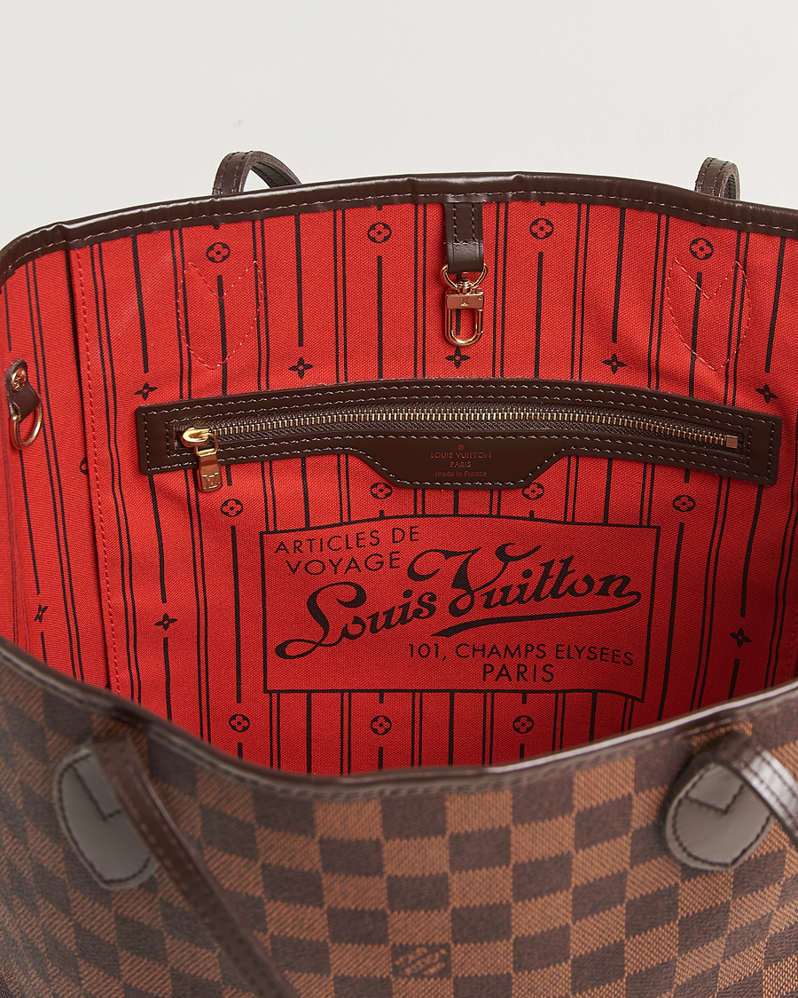 Heren | Pre-Owned & Vintage Bags | Louis Vuitton Pre-Owned | Neverfull MM Damier Ebene