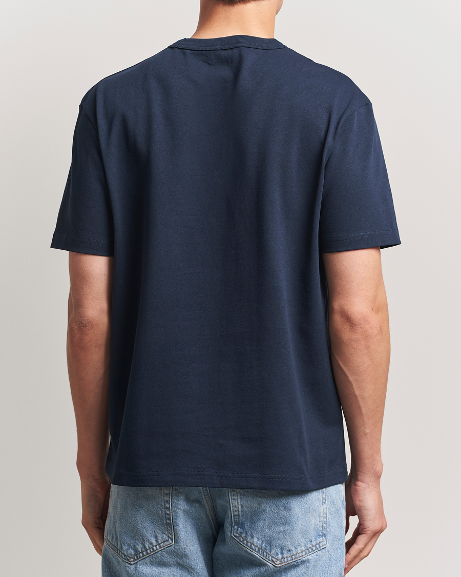 Heren | T-shirts | A.P.C. | Boxy Fit Petit VPC T-Shirt Dark Navy/Ecru