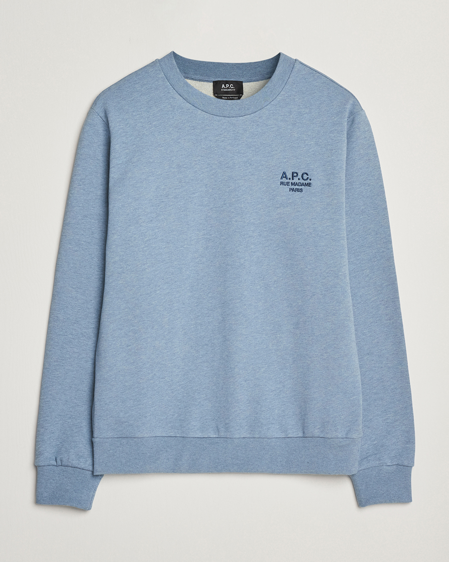 Heren | Truien | A.P.C. | Rue Madame Sweatshirt Blue Melange/Navy