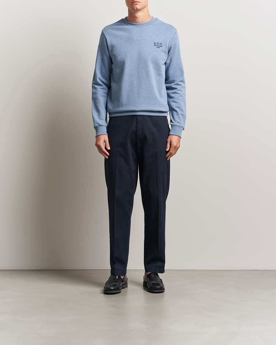 Heren | Truien | A.P.C. | Rue Madame Sweatshirt Blue Melange/Navy