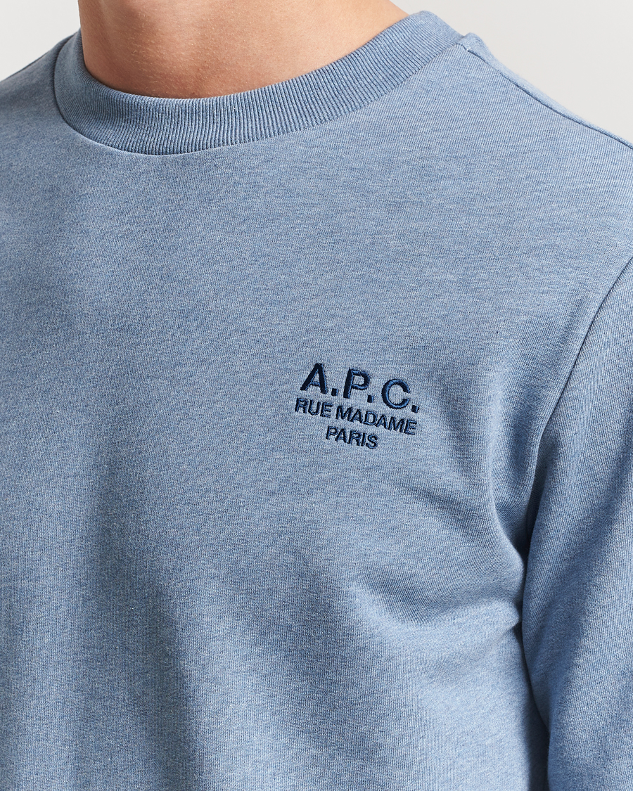 Heren | Truien | A.P.C. | Rue Madame Sweatshirt Blue Melange/Navy