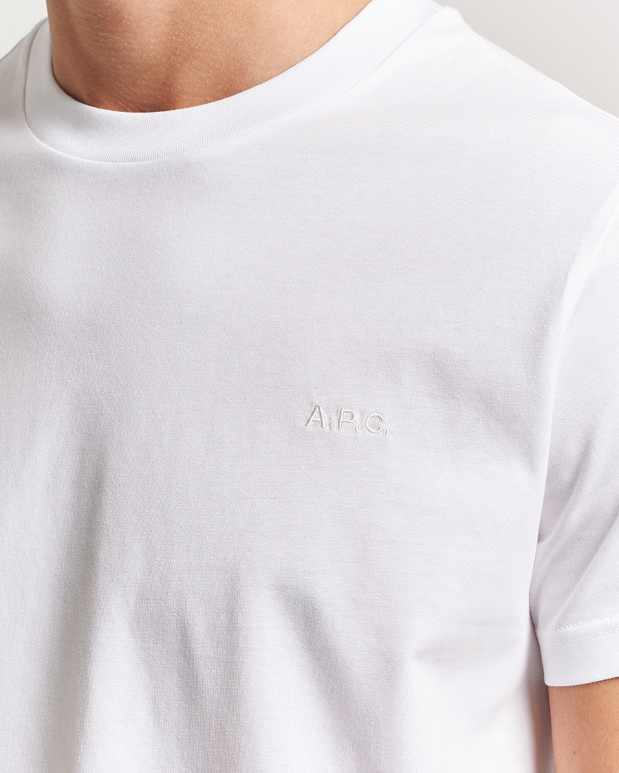 Heren | T-shirts | A.P.C. | Embroidered APC T-Shirt White