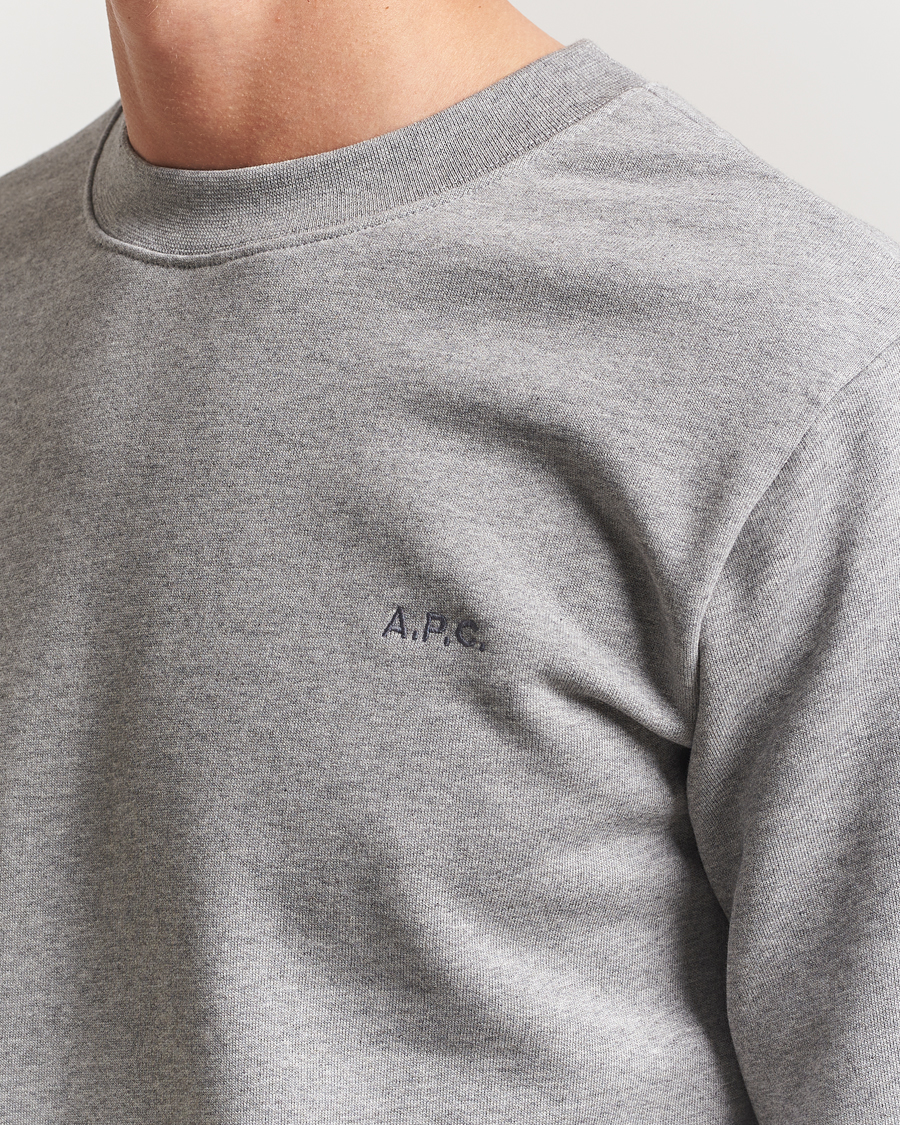 Heren | Truien | A.P.C. | Embroidered APC Sweatshirt Heather Grey