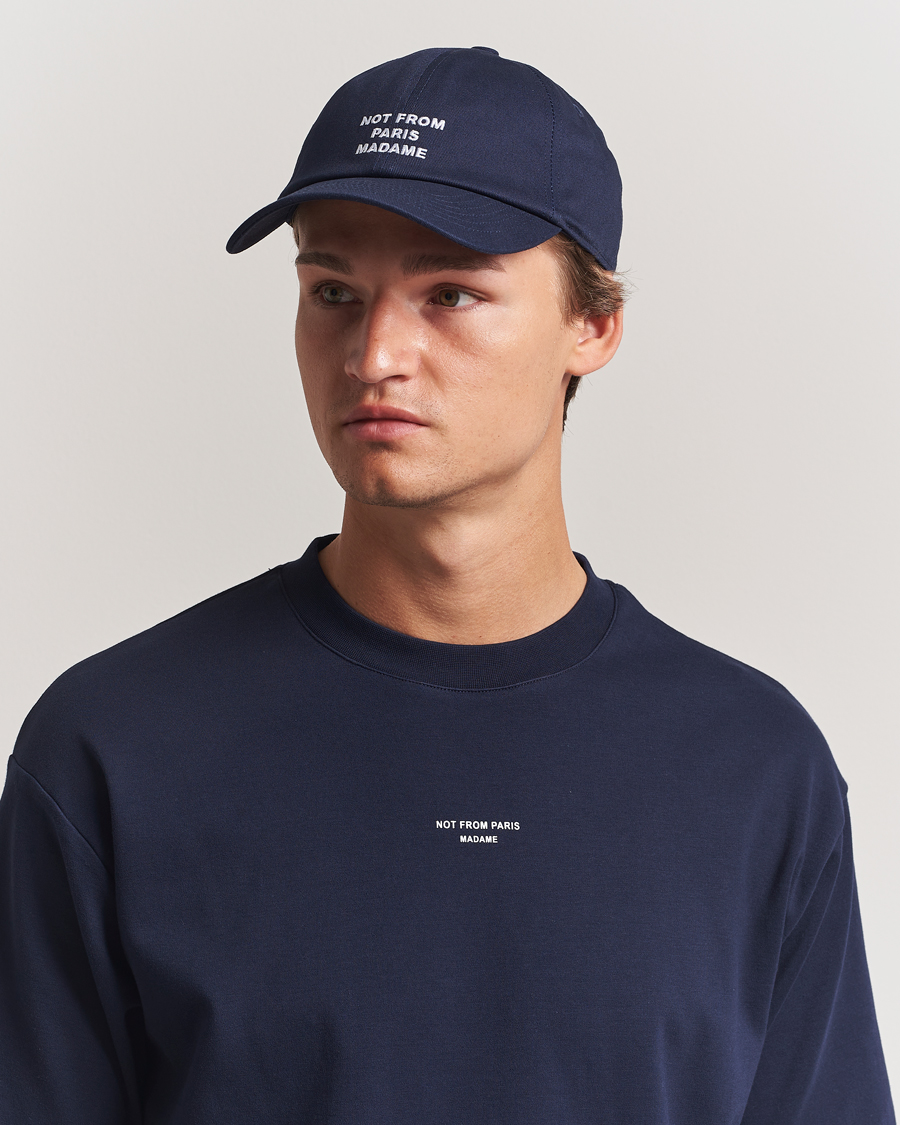 Heren | Hoeden en petten | Drôle de Monsieur | Slogan Baseball Cap Navy