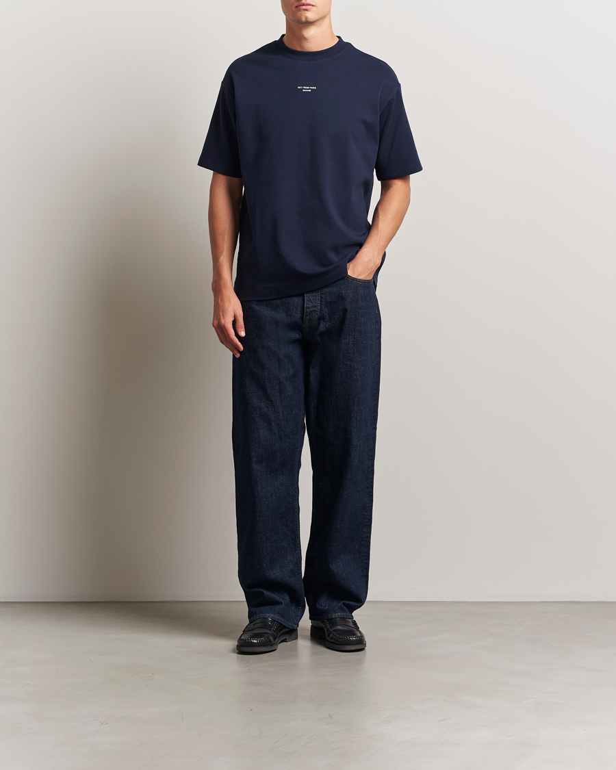 Heren | T-shirts | Drôle de Monsieur | Classic Slogan T-Shirt Navy