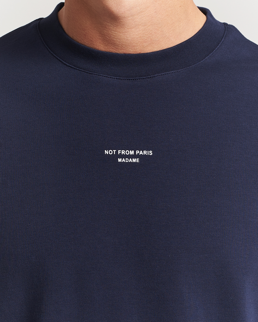 Heren | T-shirts | Drôle de Monsieur | Classic Slogan T-Shirt Navy