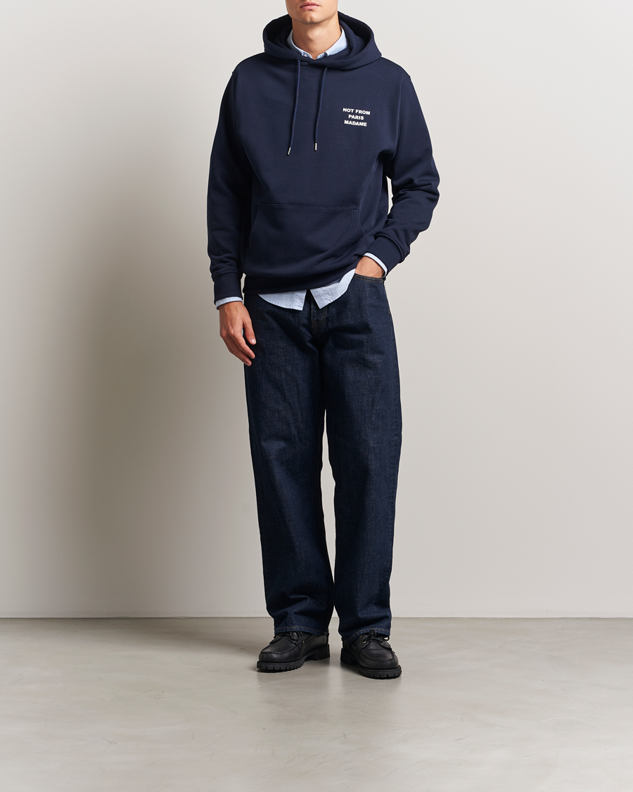 Heren | Truien | Drôle de Monsieur | Slogan Hoodie Navy
