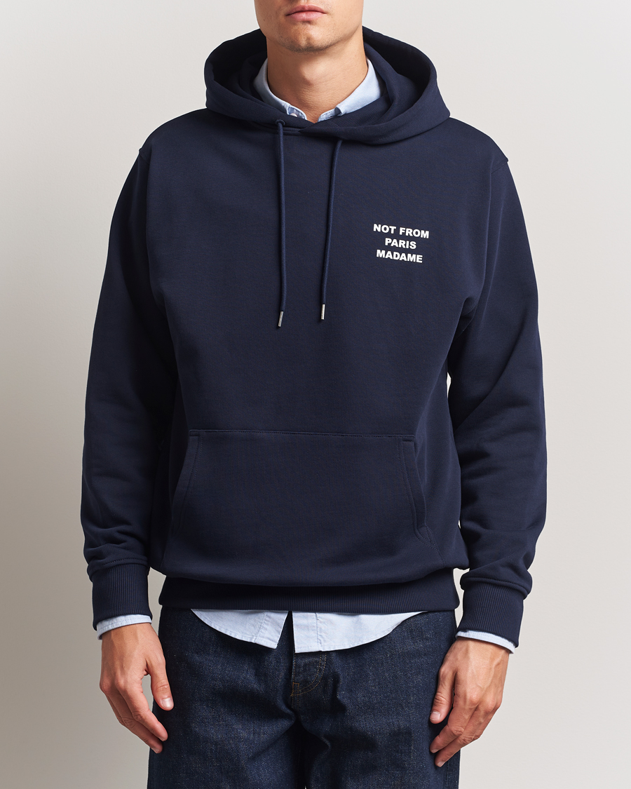 Heren | Truien | Drôle de Monsieur | Slogan Hoodie Navy