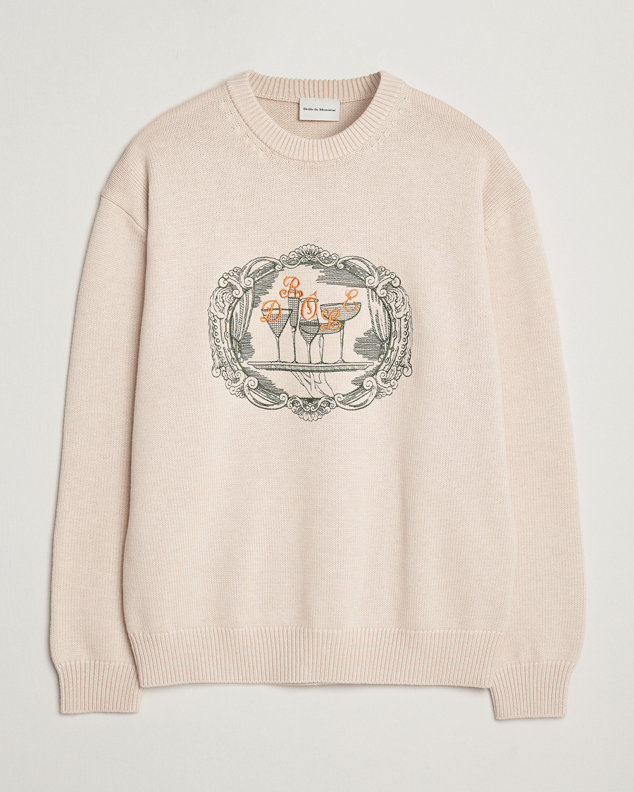 Heren | Truien | Drôle de Monsieur | Plateau Knitted Sweater Natural Beige